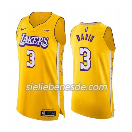 Herren NBA Los Angeles Lakers Trikot Anthony Davis 3 Nike 2019-2020 City Edition Swingman